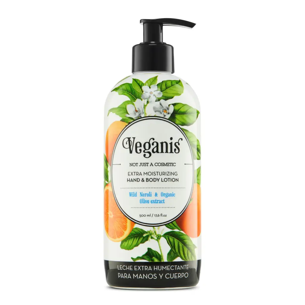 Leche Extra Humectante Para Manos y Cuerpo De Neroli Salvaje Veganis OFERTA